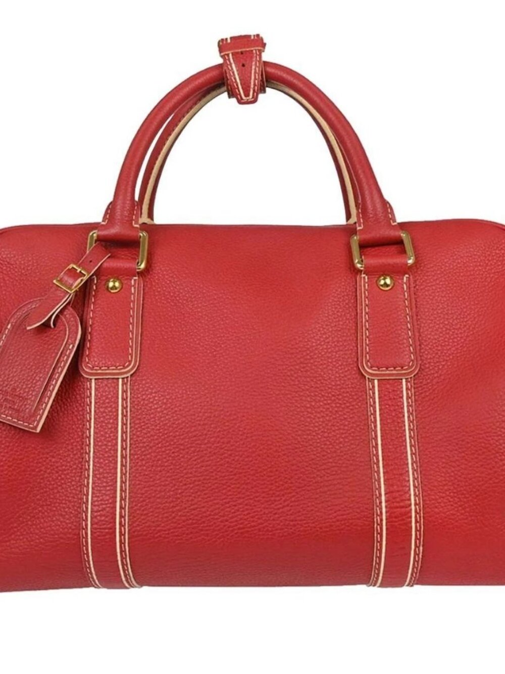 Louis Vuitton Red Tobago Carryall Duffle Handbag M95140 TH0036 NQ09279